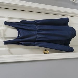 Gorgeous EUC Navy Blue Tevolio Size 8 Fit & Flare Dress With Pockets